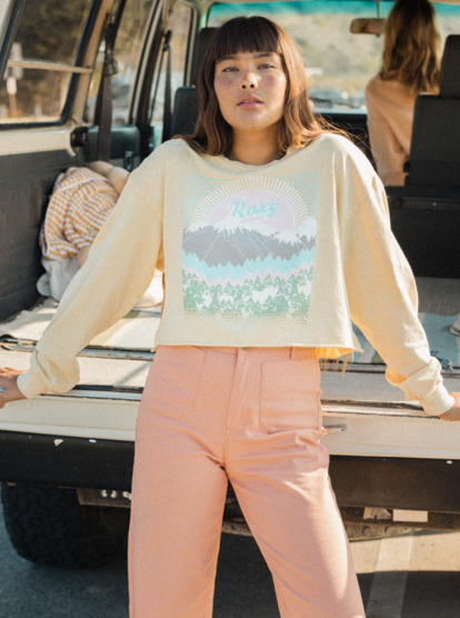 1 Sunny Side Up - Long Sleeve Oversized T-Shirt for Women Jaune ARJZT07733 Roxy