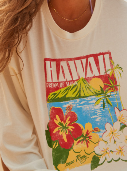 2 Hawaiian Vacay Olsc T-Shirt White ARJZT07734 Roxy