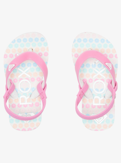 3 Toddler's Tahiti Flip-Flops White AROL100005 Roxy