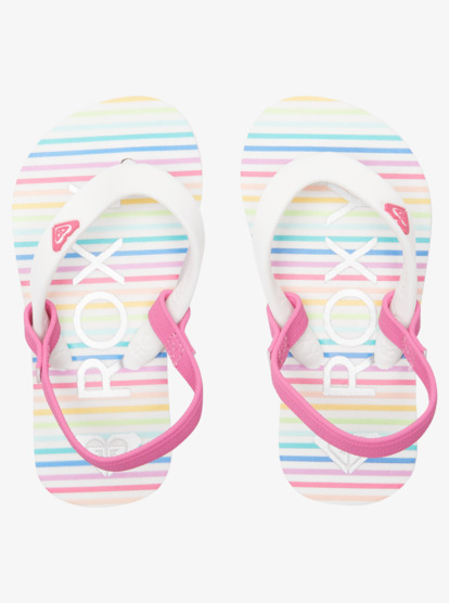 3 Toddler's Tahiti Flip-Flops White AROL100005 Roxy