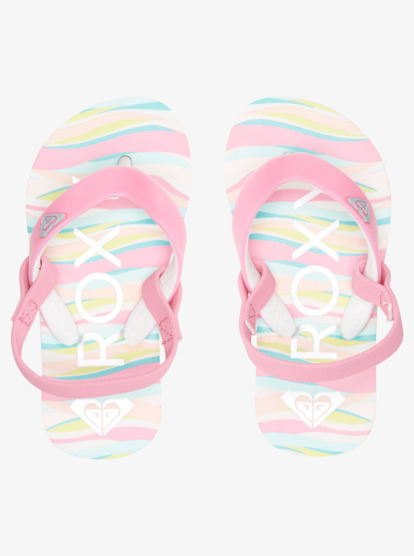 3 Toddler's Tahiti Flip-Flops Pink AROL100005 Roxy