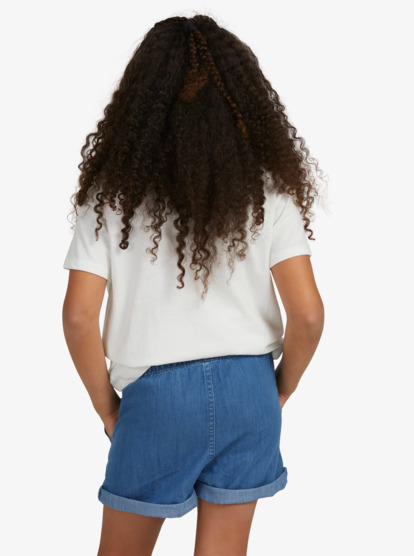 3 Girls 4-14 Lazy Song Denim Shorts Blue ERGDS03071 Roxy