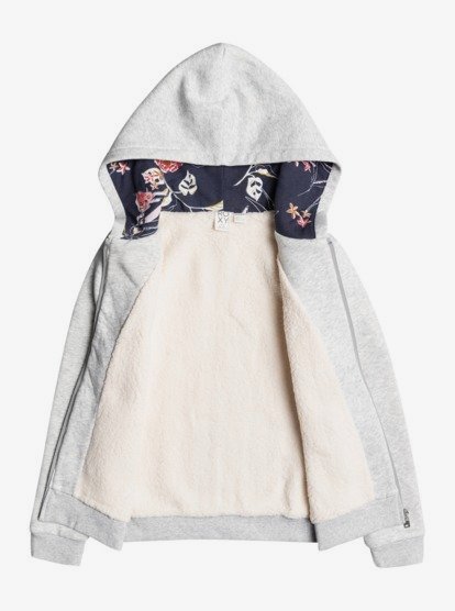 4 Girl's 4-16 Island In The Sun Hoodie Grey ERGFT03671 Roxy