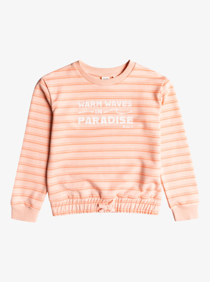 0 Girl's 4-16 Electric Feel Crewneck Sweatshirt Pink ERGFT03699 Roxy