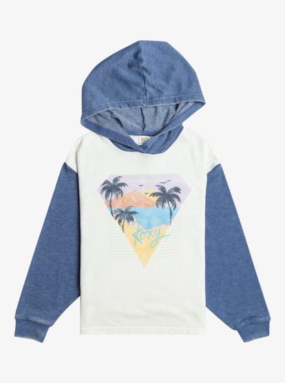 0 Girl's 4-16 Sun My Sweet Sun Oversized Fluid Hoodie White ERGFT03830 Roxy