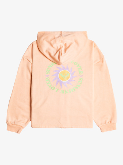 1 Girl's 4-16 Early In The Morning B Oversized Fluid Zip Hoodie Pink ERGFT03877 Roxy