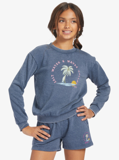0 Girl's 4-16 Music And Me A Sweatshirt Blue ERGFT03892 Roxy