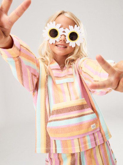 0 Feels Like Summer - V-Neck Pullover Sweatshirt for Girls 4-16 Marron ERGFT03902 Roxy