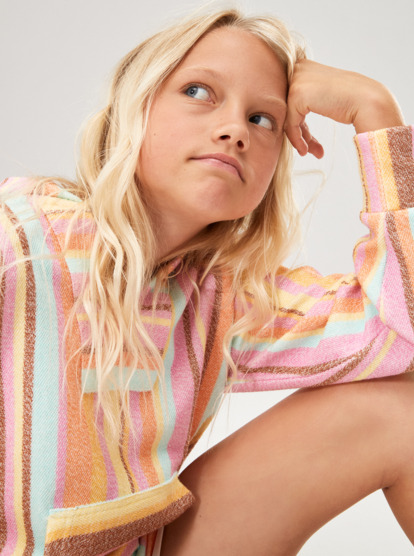 5 Feels Like Summer - V-Neck Pullover Sweatshirt for Girls 4-16 Marron ERGFT03902 Roxy