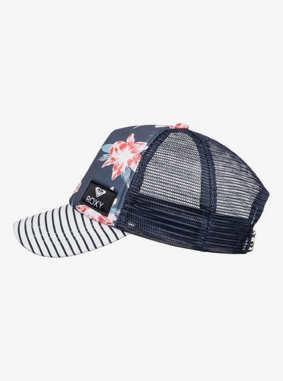 New Roxy Girl/'s 7-14 Mesh Back Trucker Hat Curved Brim Adjustable Cap One Size