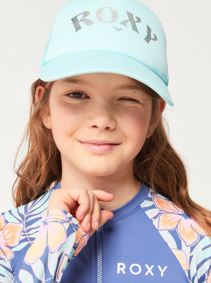 4 Girls Reggae Town Trucker Cap Blue ERGHA03308 Roxy