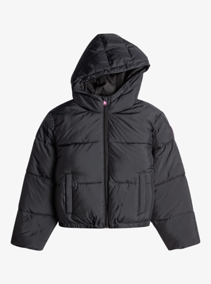 Girls long black 2025 puffer coat