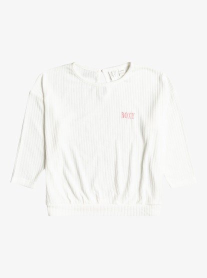 0 Girl's 4-16 Part Time Friend Pullover Sweatshirt White ERGKT03181 Roxy