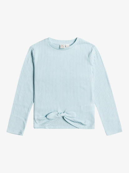 3 Girl's 4-16 Rewrite The Story Long Sleeve Knit Top Blue ERGKT03186 Roxy