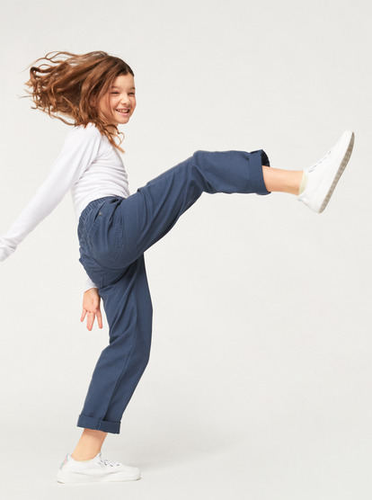 8 Me And My Girls Canvas - Pantalon cargo pour Fille (10-16 ans) Bleu ERGNP03113 Roxy