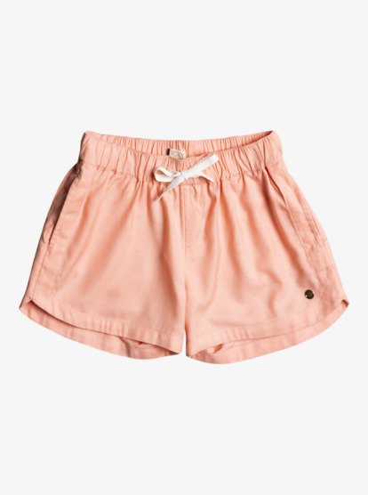0 Girl's 4-16 Una Mattina Elastic Waist Shorts Pink ERGNS03088 Roxy