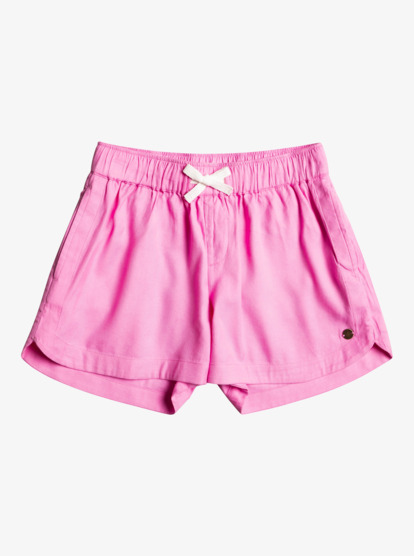 0 Girl's 4-16 Una Mattina Elastic Waist Shorts Pink ERGNS03088 Roxy