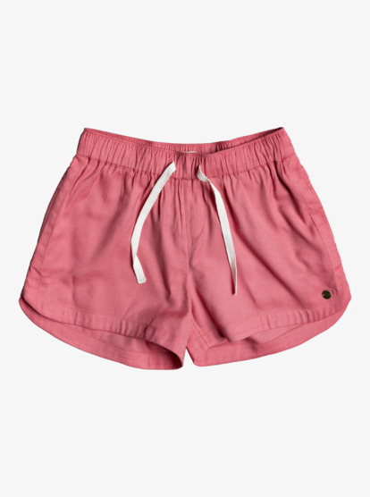 2 Girl's 4-16 Una Mattina Elastic Waist Shorts Pink ERGNS03088 Roxy