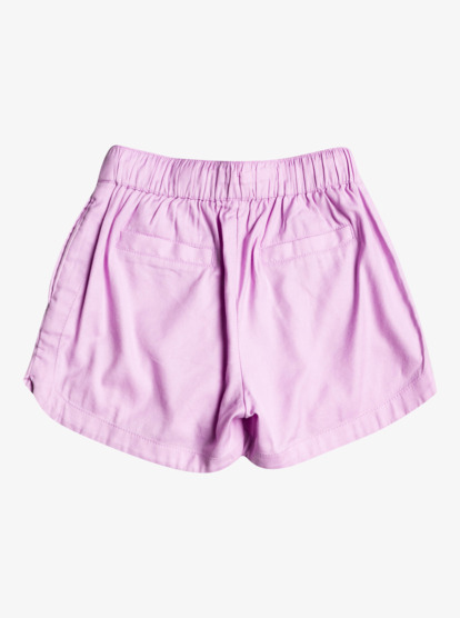 1 Girl's 4-16 Una Mattina Elastic Waist Shorts Purple ERGNS03088 Roxy