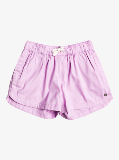0 Girl's 4-16 Una Mattina Elastic Waist Shorts Purple ERGNS03088 Roxy