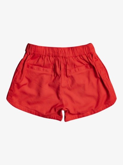 1 Girl's 4-16 Una Mattina Elastic Waist Shorts Red ERGNS03088 Roxy