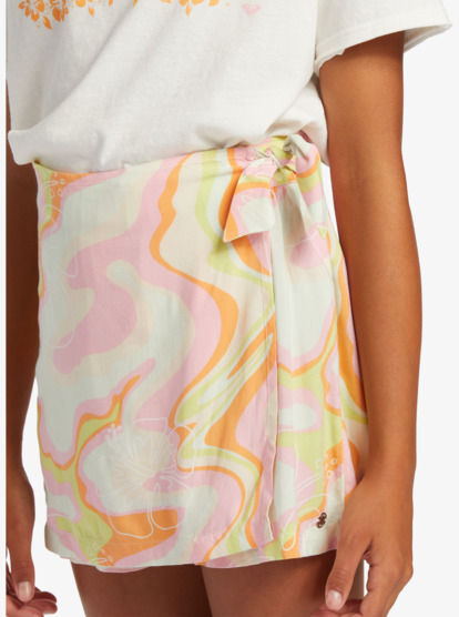 3 Girl's 4-16 Into The Unknown Wrap Skort For Girls Green ERGNS03143 Roxy