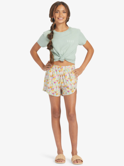 6 Girls 4-16 Canyon Moon Elasticated Shorts  ERGNS03147 Roxy