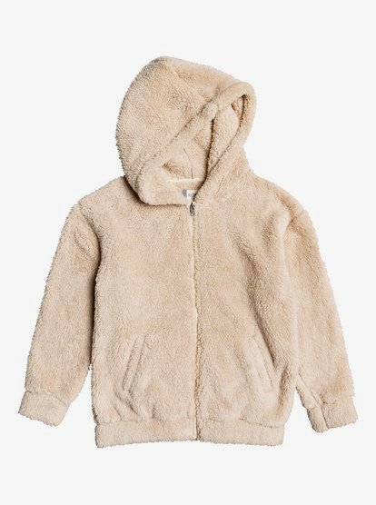 girls white zip up hoodie