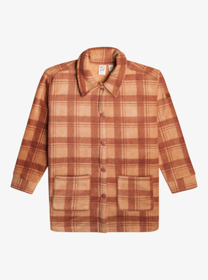 8 Ocean Quiet - Long Plaid Fleece for Girls 4-16 Rose ERGPF03061 Roxy