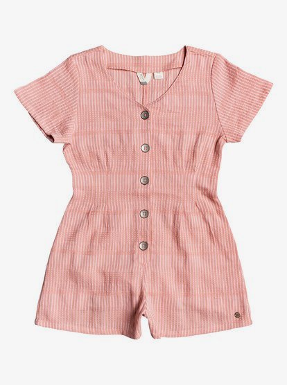 Below Horizon Short Sleeve Buttoned Playsuit for Girls 4 16 Roxy
