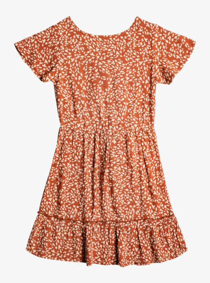 0 Girl's 4-16 Love In The Future Woven Dress Brown ERGWD03203 Roxy