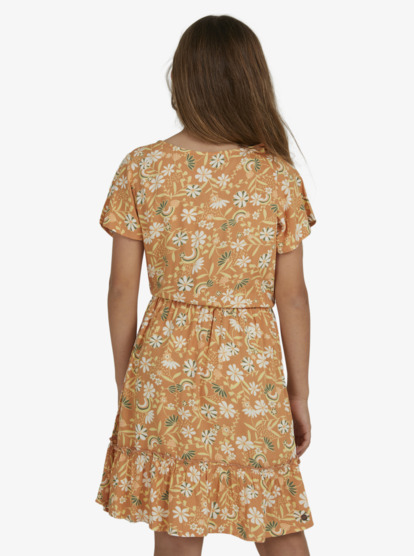 5 Girls 4-16 Love In The Future Short Sleeve Dress Brown ERGWD03203 Roxy