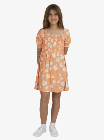 8 Girls 4-16 Free The Animal Short Sleeve Dress Pink ERGWD03205 Roxy