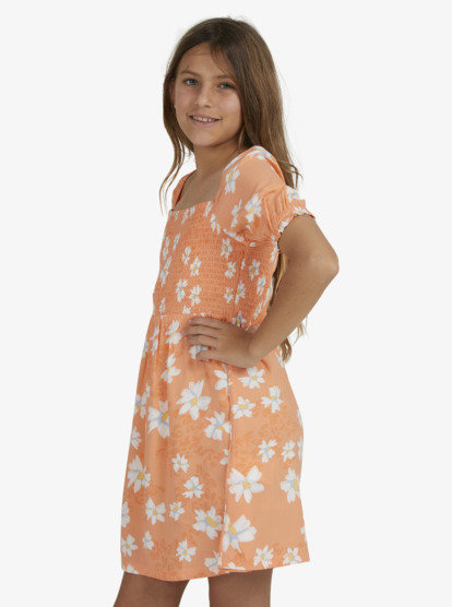 7 Girls 4-16 Free The Animal Short Sleeve Dress Pink ERGWD03205 Roxy
