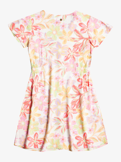 1 Girl's 4-16 Another Song Buttoned Skater Dress White ERGWD03209 Roxy