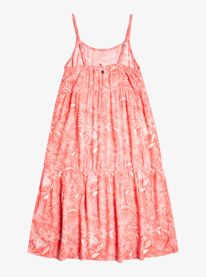 1 Girl's 4-16 Future Nostalgia Long Strappy Tiered Dress Pink ERGWD03212 Roxy
