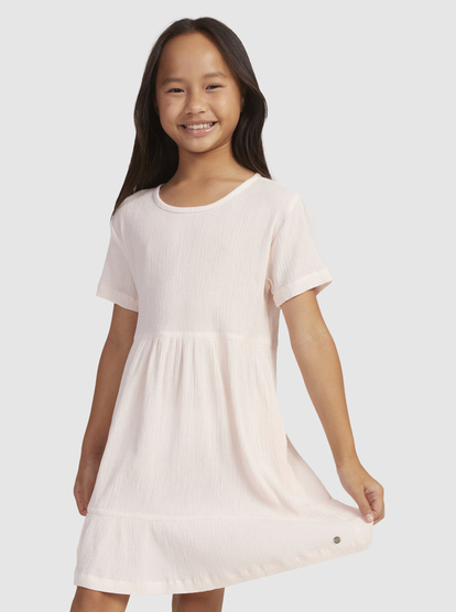 0 Girls 4-16 Neon Lights Short Sleeve Dress Orange ERGWD03226 Roxy