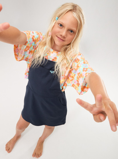 6 Girl's 4-16 Sunset Waves Dress Blue ERGWD03228 Roxy