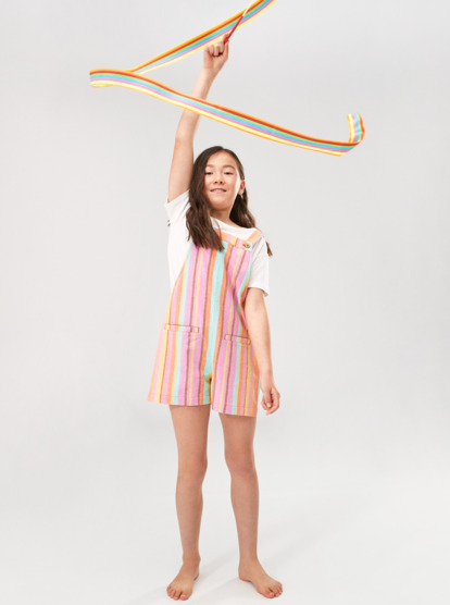 4 Girls 4-16 More Than I Can Say Linen Playsuit Brown ERGWD03229 Roxy