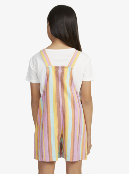 8 Girls 4-16 More Than I Can Say Linen Playsuit Brown ERGWD03229 Roxy