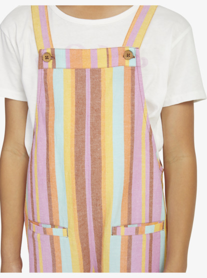 10 Girls 4-16 More Than I Can Say Linen Playsuit Brown ERGWD03229 Roxy