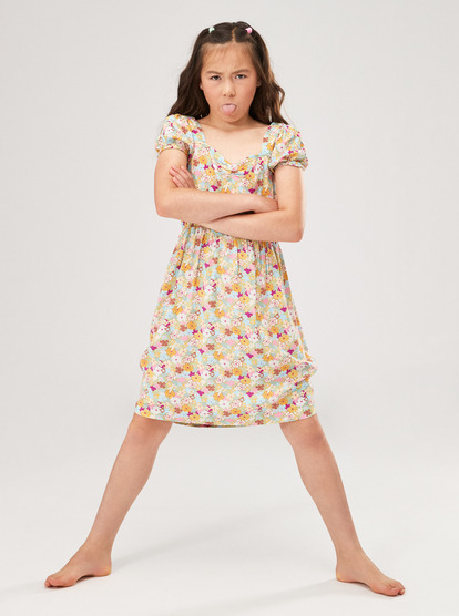 0 Girls 4-16 Unconditional Ocean Short Sleeve Dress Green ERGWD03233 Roxy