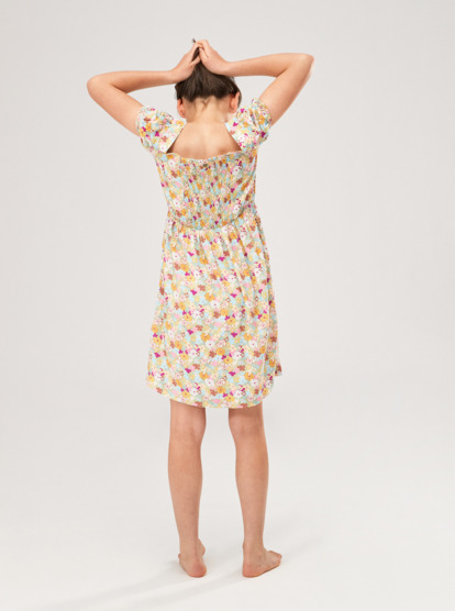 2 Girls 4-16 Unconditional Ocean Short Sleeve Dress Green ERGWD03233 Roxy