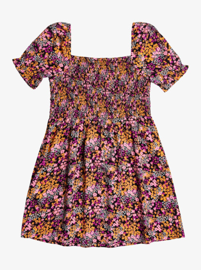 1 Girl's 4-16 Free The Animal Short Sleeve Dress Black ERGWD03234 Roxy