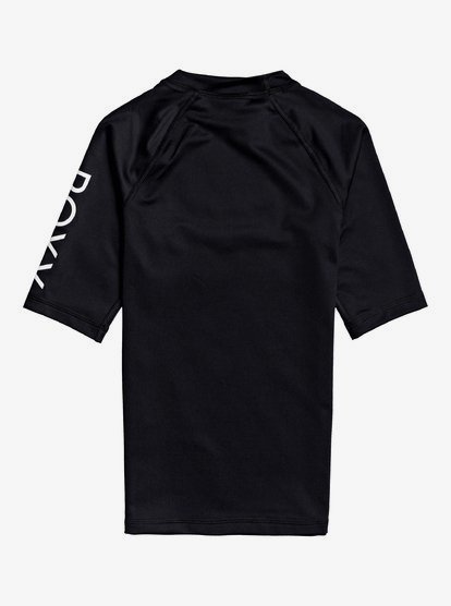 1 Girl's 7-16 Whole Hearted Short Sleeve Rashguard Black ERGWR03206 Roxy