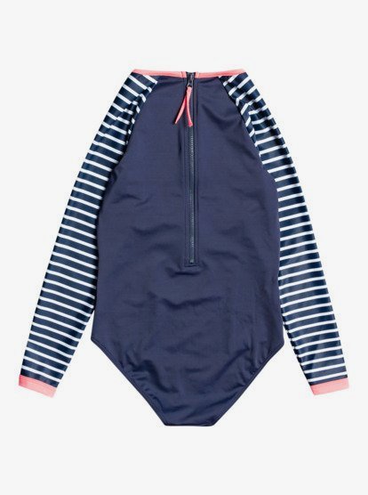 1 Girls 8-16 Summer Good Wave Long Sleeve UPF 50 Rash Vest Blue ERGWR03266 Roxy