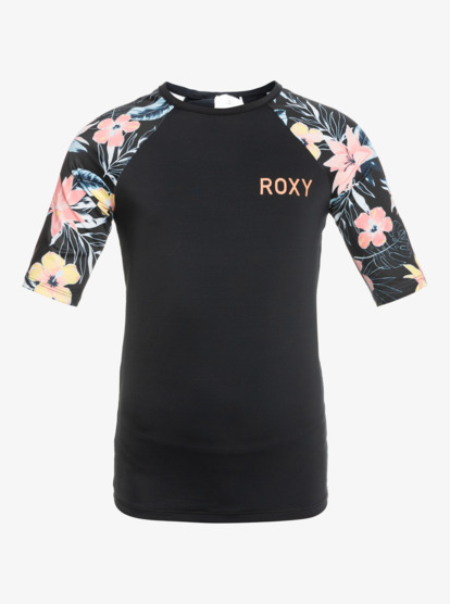 0 Printed - Lycra manches 3/4 UPF 50 pour Fille 8-16 ans Noir ERGWR03285 Roxy