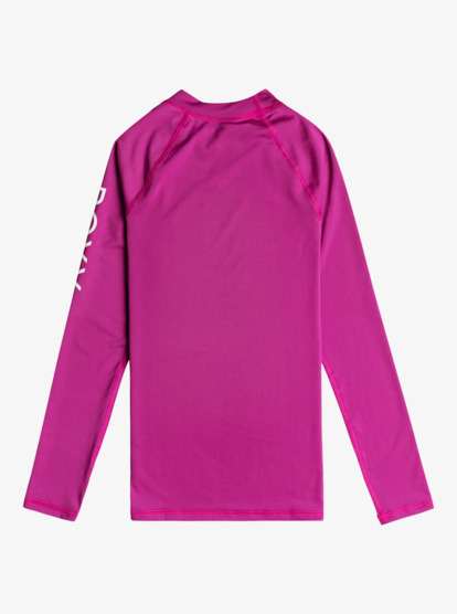 2 Girl's 7-16 Whole Hearted Long Sleeve UPF 50 Rashguard Pink ERGWR03286 Roxy
