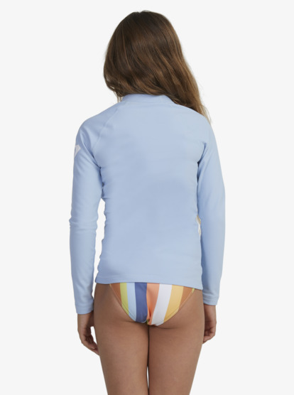 1 Girls 6-16 Girl Heater Long Sleeve Rash Vest Blue ERGWR03321 Roxy