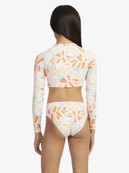 2 Girls 6-16 Jungle Mirage Long Sleeve Two-Piece Rashguard Set Green ERGWR03377 Roxy